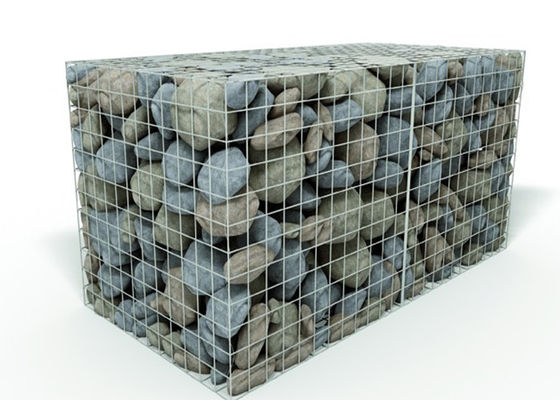 Grüne PVC-beschichtete Gabion-Box 2m-6m Hexagonalnetz