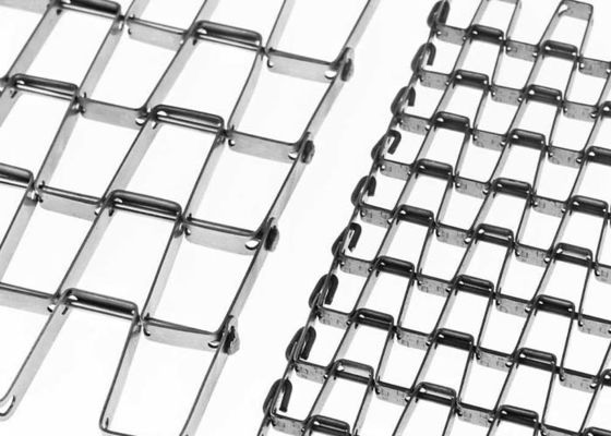 Bienenwaben-Metallförderband 0.5m - 3.5m Breiten-Flachdraht-Riemenleder