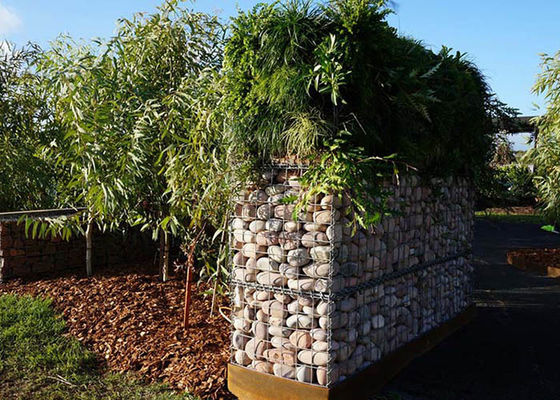 Landschaft schweißte 5mm, Gabions-, daskörbe Mesh Rock Retaining Wall verdrahten