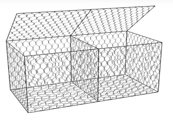 60 × 80 mm Gewebte Gabion-Korb 1mx1mx1m Draht für höhere Belastbarkeit und Langlebigkeit