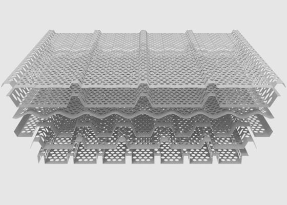 Gewellte perforierte Metallplatten fertigten willkürliche Muster für Architekturmetallplatten besonders an
