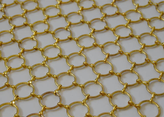 Messing- und kupferner dekorativer Ring Mesh Curtain Decorates Your Room und Büro