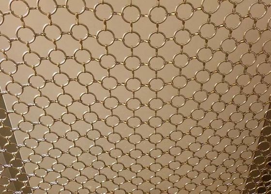 Messing- und kupferner dekorativer Ring Mesh Curtain Decorates Your Room und Büro