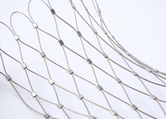 Architekturseil Mesh For Building Facade, die Füller-Masche und fechten, Zoo-Masche, Helideck-Umkreis-Sicherheits-Filetarbeit mit der Eisenbahn befördernd