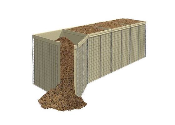 Verteidigungsbastion 50 × 50 mm Gabionsperre für militärische Verteidigung und Hochwasserschutz
