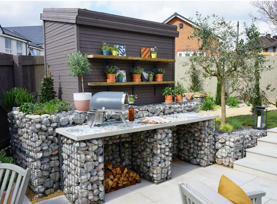 Einzigartiges Design schafft Garten-Gabion-Körbe für dekorative Ergänzungen zu Gärten