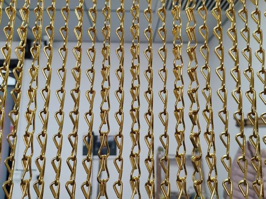 Blaue Hakenkette Metallvorhang Tür oder Fenster Dekor mit Kette Fliegenschirm