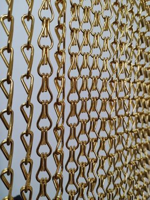 Blaue Hakenkette Metallvorhang Tür oder Fenster Dekor mit Kette Fliegenschirm