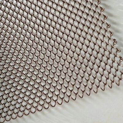 1,0 mm Draht UV-beständig Anpassbare Größen Aluminium Drahtgeflecht Vorhang Metallspulen Gardine