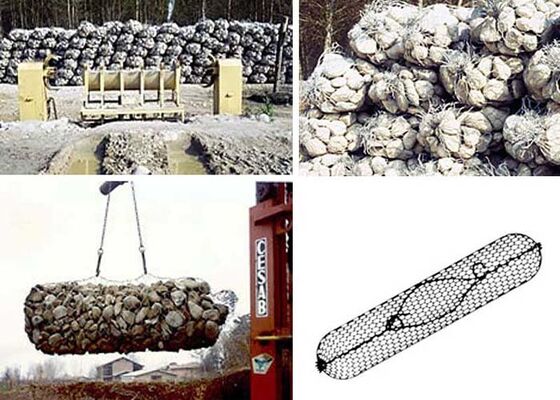 Gabion-Sack - Korrosionsbeständiger zylindrischer Steinsack