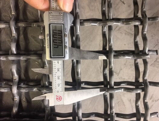 Anti Blinding Woven Vibrating Screen Mesh 870x1500mm 40mm Aperture Wet Sticky Ore Panel