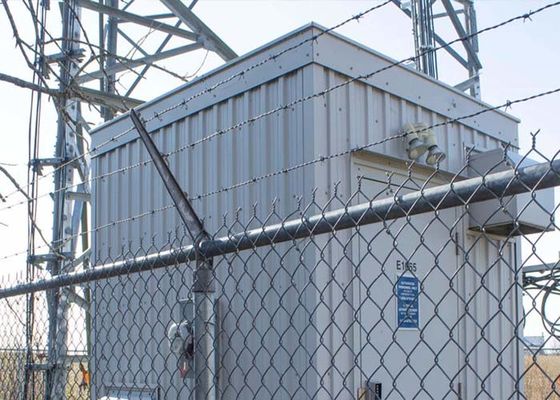 Elektrische Sicherheit 1,8 M Kettenglied Zaun Vinylbeschichtung