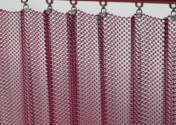 1.0 mm Drahtdurchmesser Aluminium Metall Spirale Gardinen Vorhang Innendes Dekorationsnetz für Häuser und Hotels