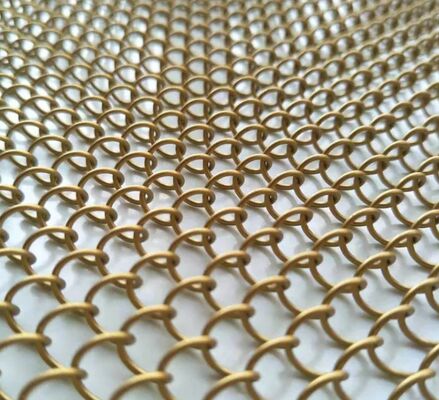 1,0 mm Draht UV-beständig Anpassbare Größen Aluminium Drahtgeflecht Vorhang Metallspulen Gardine