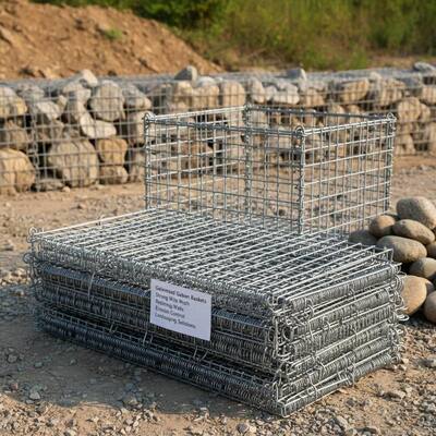 Galvanisierte Gabion-Körbe Starke Drahtnetzbehälter Ideal für Aufbewahrungswände Erosionsbekämpfung und Landschaftsgestaltung Lösungen