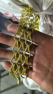 Anodisierte Aluminium Hakenkette Metallvorhang mit 1,5x9x17mm Haken Größe und Roségold-Finish