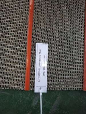 SS 304 Gerade Drahtselbstreinigendes Sieb 1470x1360mm 1,2mm LHS Haken mit Polyurethanstreifen