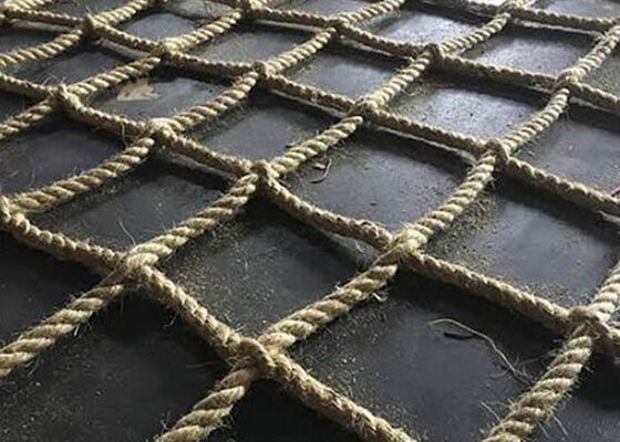 12mm Sisal-Seil Helideck-Sicherheitsnetz geknotetes Helikopter-Landenetz CAP 437-konform für Offshore-Schiffe