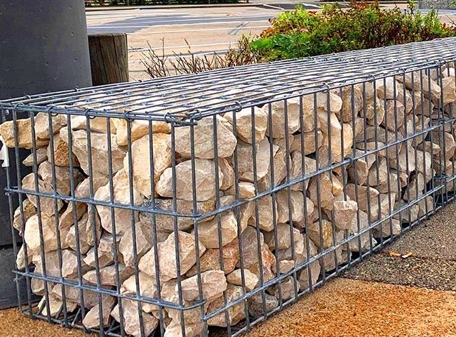 Geschweißter gabion Korb für Straßenrandansicht